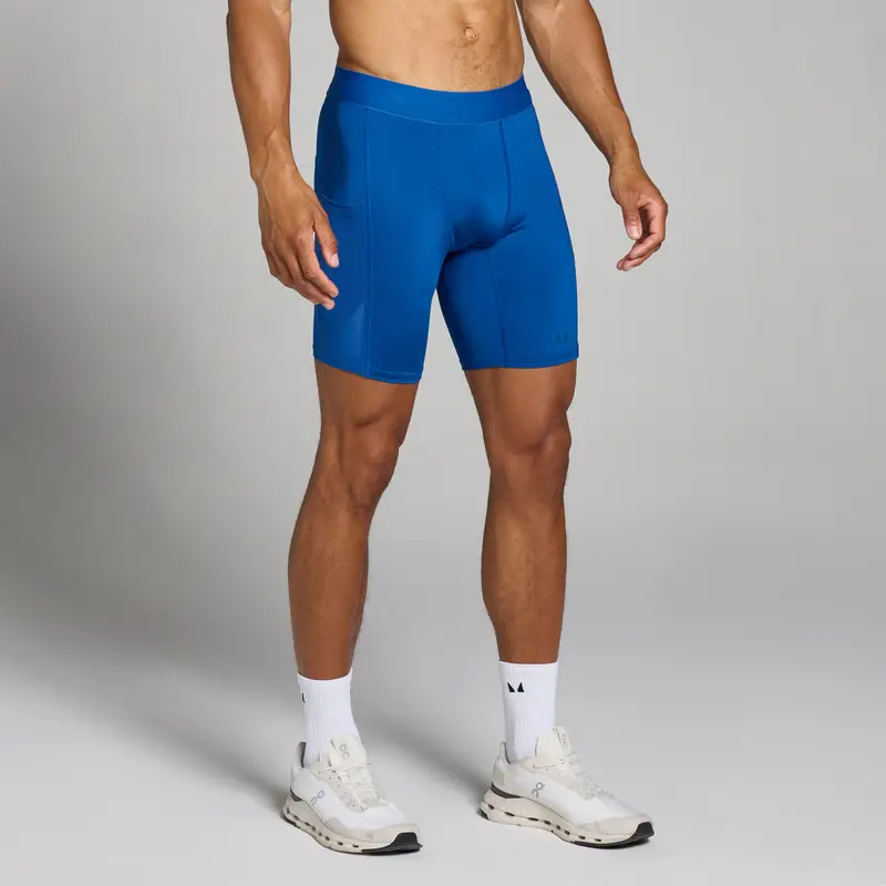 Pantaloncini sportivi aderenti MP Tempo da uomo - Azzurro intenso Blu