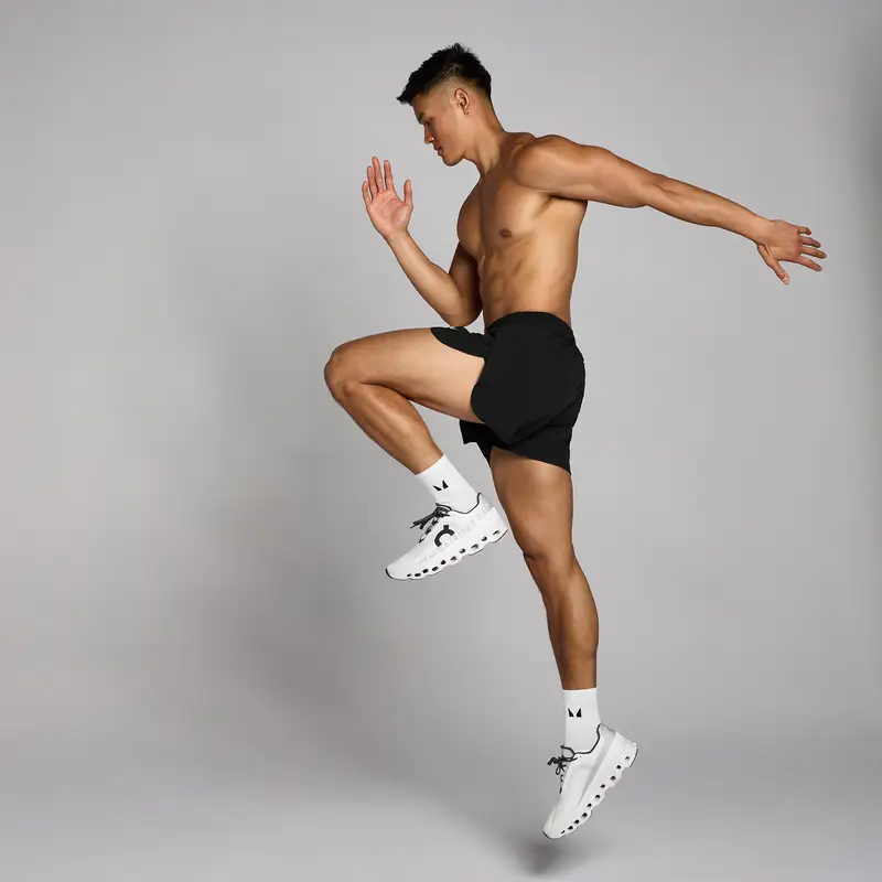 Pantaloncini sportivi da 8 cm MP da uomo - Neri Nero miniatura 3