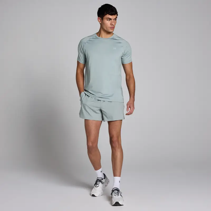 Pantaloncini sportivi in tessuto MP da uomo Grigio miniatura 3