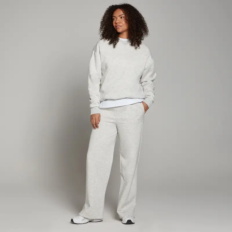 Pantaloni da jogging a taglio dritto MP Basics da donna - Grigio chiaro mélange miniatura 3