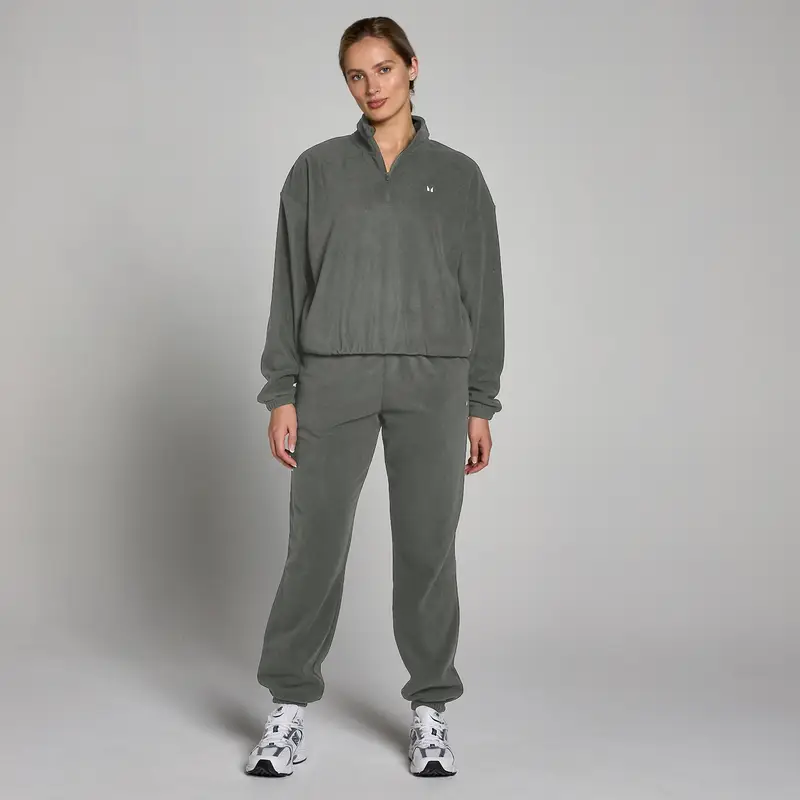 Pile con cerniera 1/4 con collo alto MP da donna - Grigio canna di fucile miniatura 3