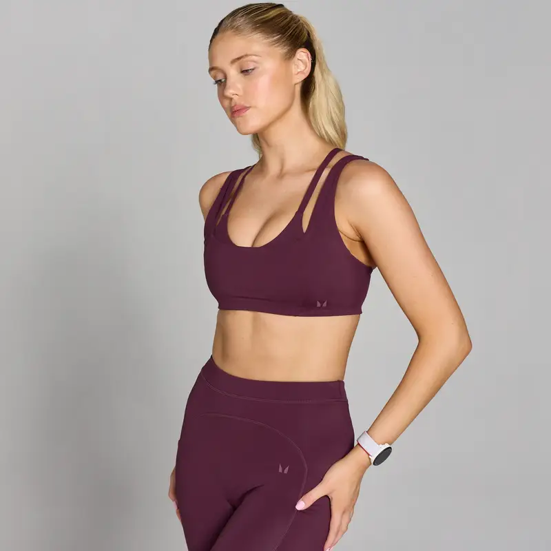 Reggiseno sportivo a doppio strato MP Tempo - Porto Rosso