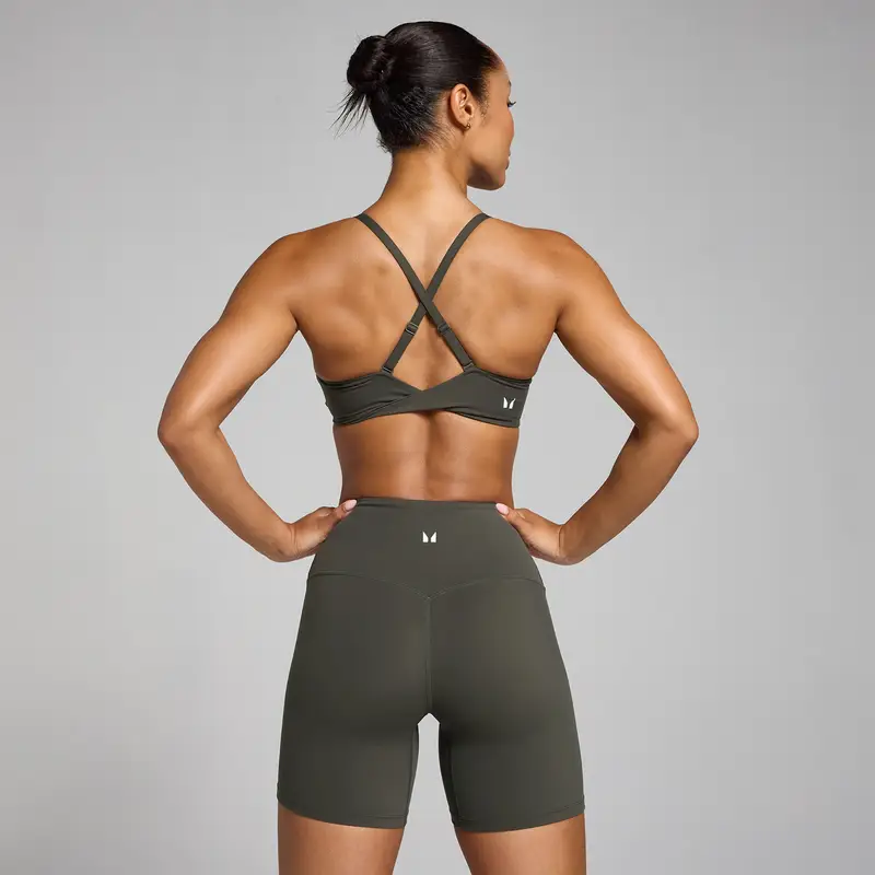 Reggiseno sportivo con dorso incrociato MP Tempo - Grigio notte miniatura 2