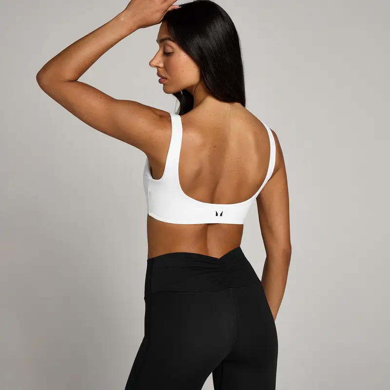 Reggiseno sportivo con incrocio frontale MP Tempo - Bianco miniatura 2