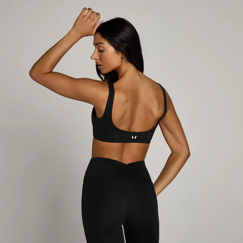 Reggiseno sportivo con incrocio frontale MP Tempo - Nero miniatura 2