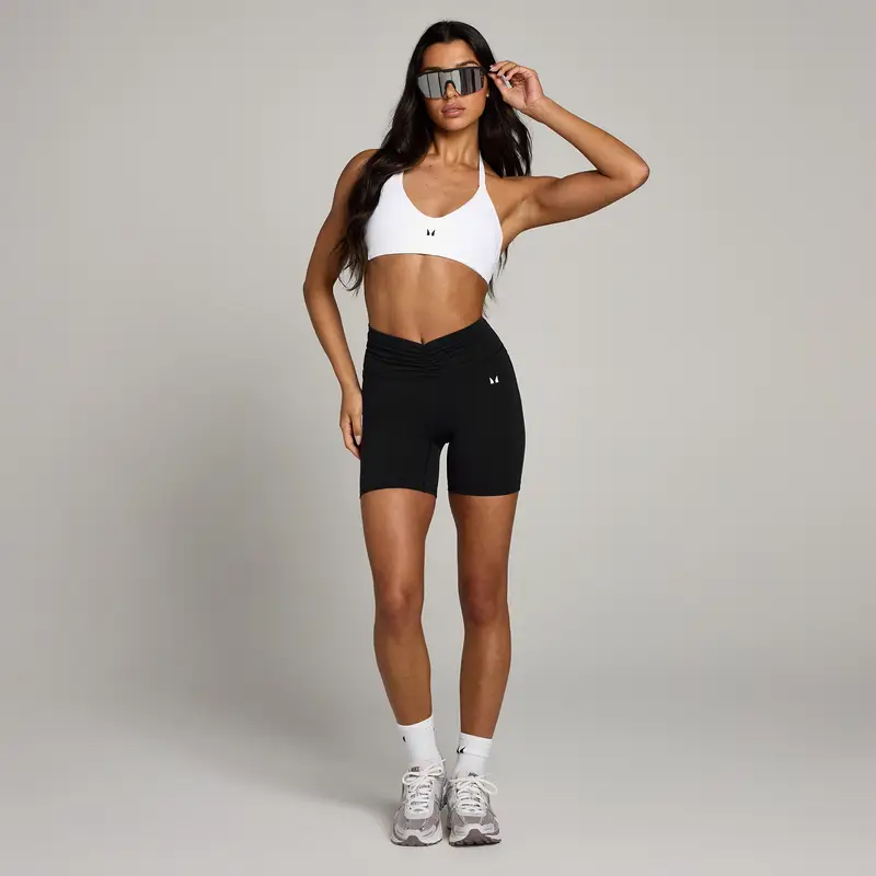 Reggiseno sportivo con scollo all'americana e schiena scoperta MP Tempo - Bianco miniatura 3