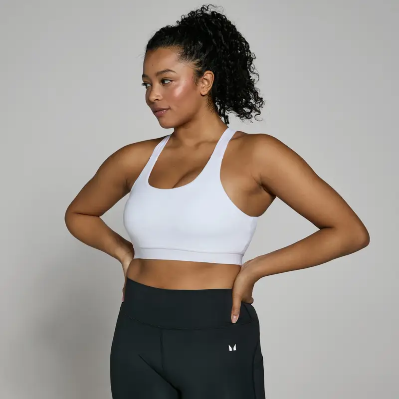 Reggiseno sportivo incrociato MP Power - Bianco miniatura 2