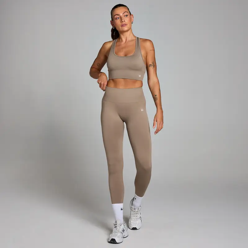 Reggiseno sportivo senza cuciture MP Shape - Tortora chiaro Marrone miniatura 3