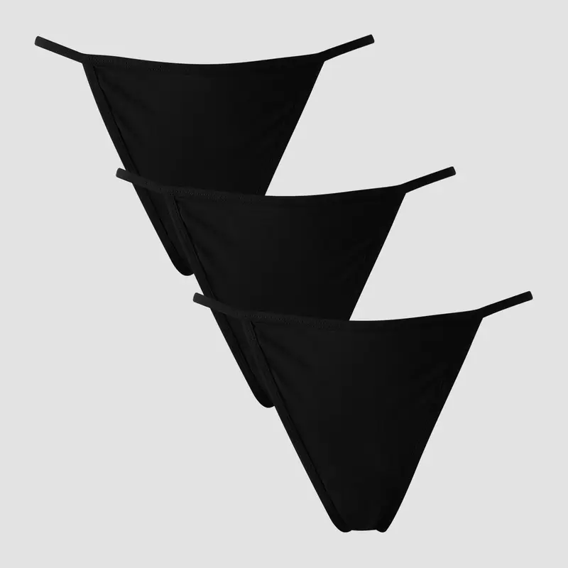 Tanga a vita media MP da donna (confezione da 3) - Nero