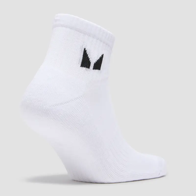 Unisex Ankle Socks (3 Pack) - White - UK 14 Bianco miniatura 2