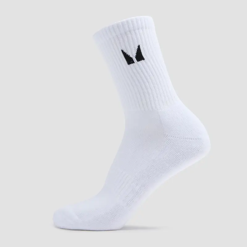 Unisex Crew Socks (3 Pack) - White - UK 11 Bianco miniatura 2