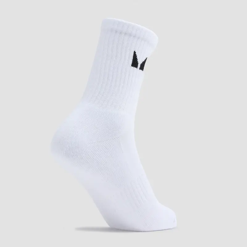 Unisex Crew Socks (3 Pack) - White - UK 11 Bianco miniatura 3