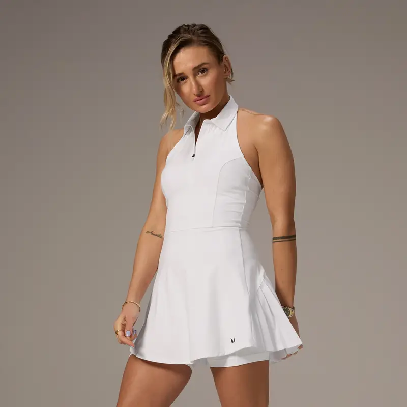 Vestito da tennis con colletto MP X Tatiana - Bianco