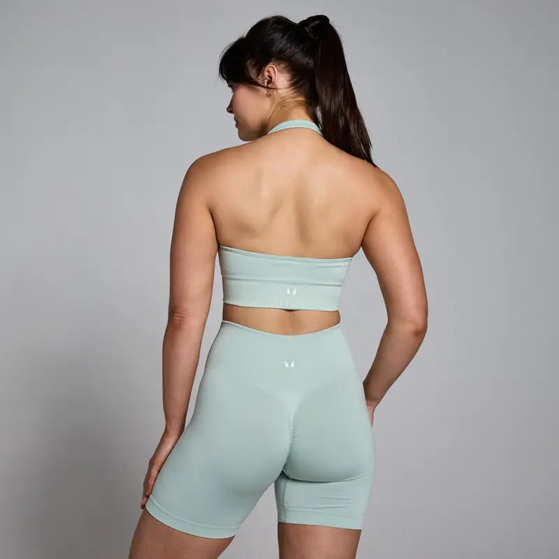Women's Tempo Seamless Halter Neck Bra - Fresh Mint Verde miniatura 2