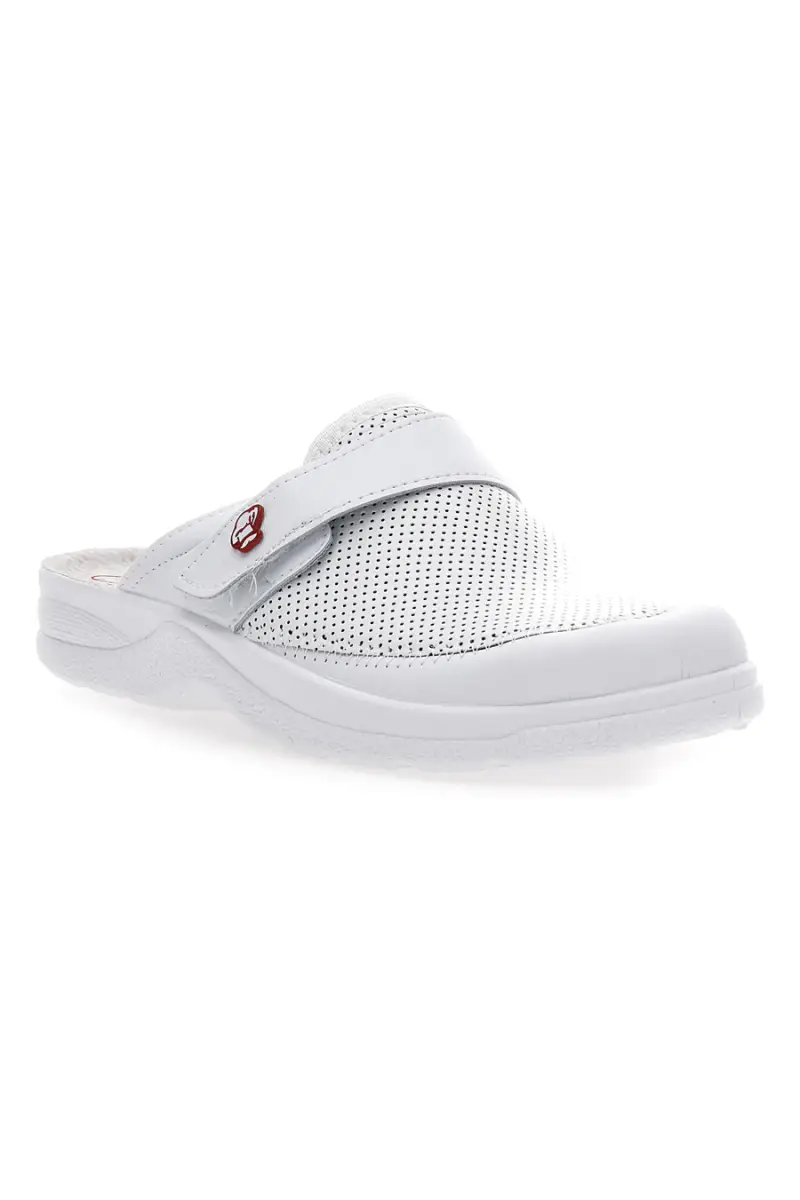 Ciabattate da lavoro Mr Chef 1668 Bianche Vera Pelle [BIANCO] miniatura 2