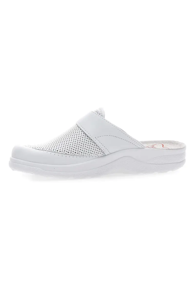 Ciabattate da lavoro Mr Chef 1668 Bianche Vera Pelle [BIANCO] miniatura 3