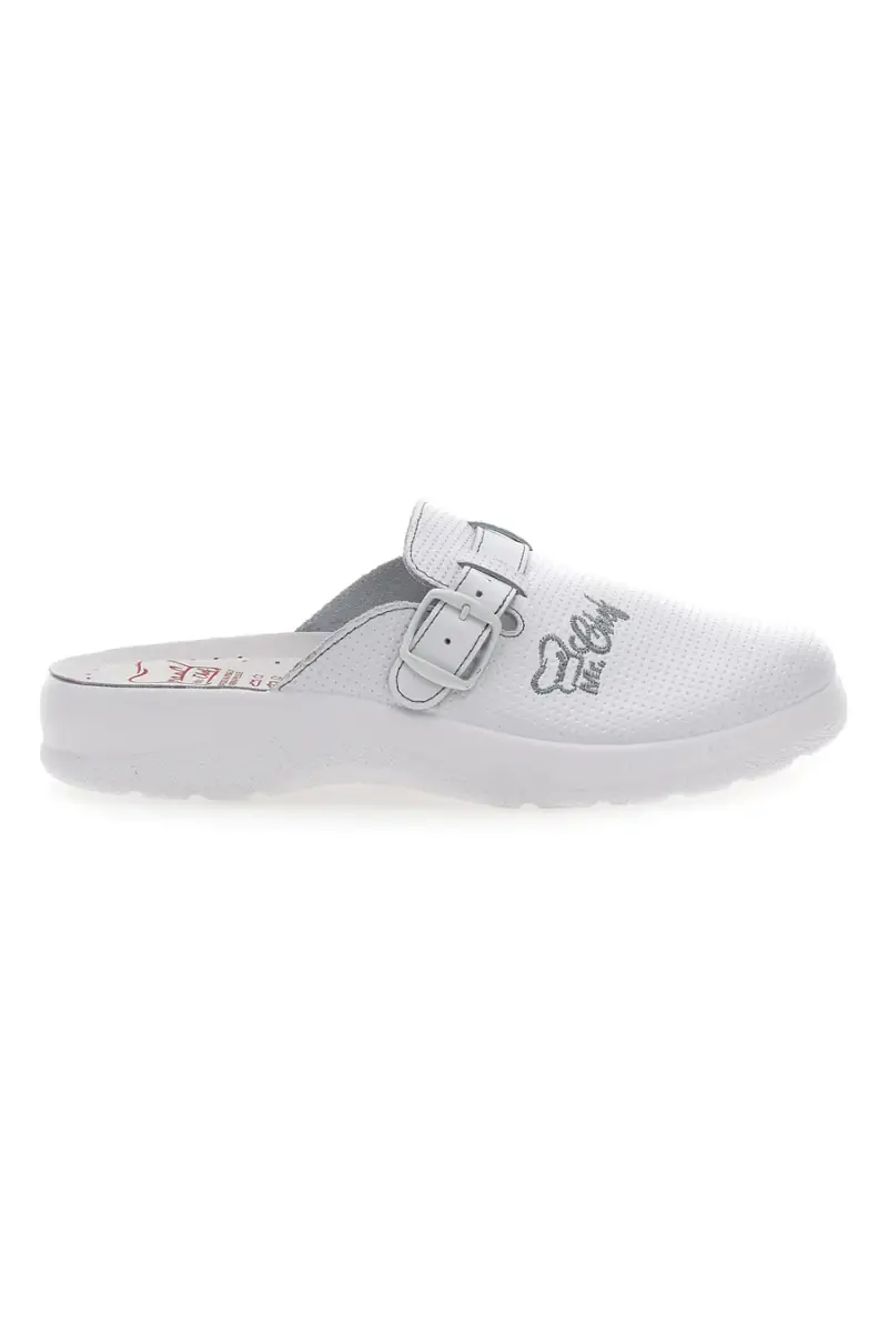 Ciabatte da Lavoro Bianche In Pelle MR Chef 8015 [BIANCO]