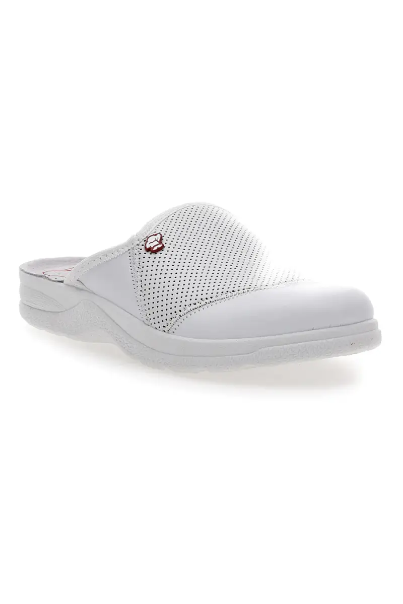 Ciabatte Professionali Bianche In Vera Pelle MR Chef 641 [BIANCO] miniatura 2