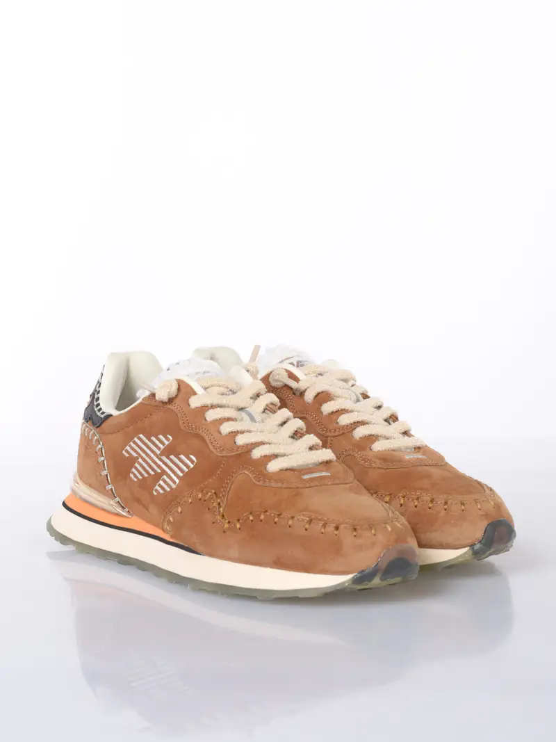 sneaker da donna Mrp Star in vera pelle con inserti MARRON miniatura 2