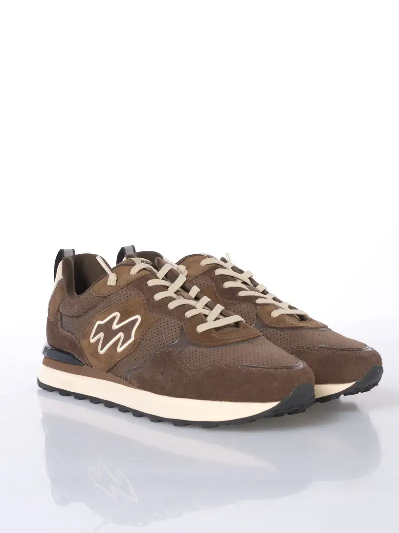 sneaker da uomo Mrp Star in vera pelle con inserti MARRON miniatura 2
