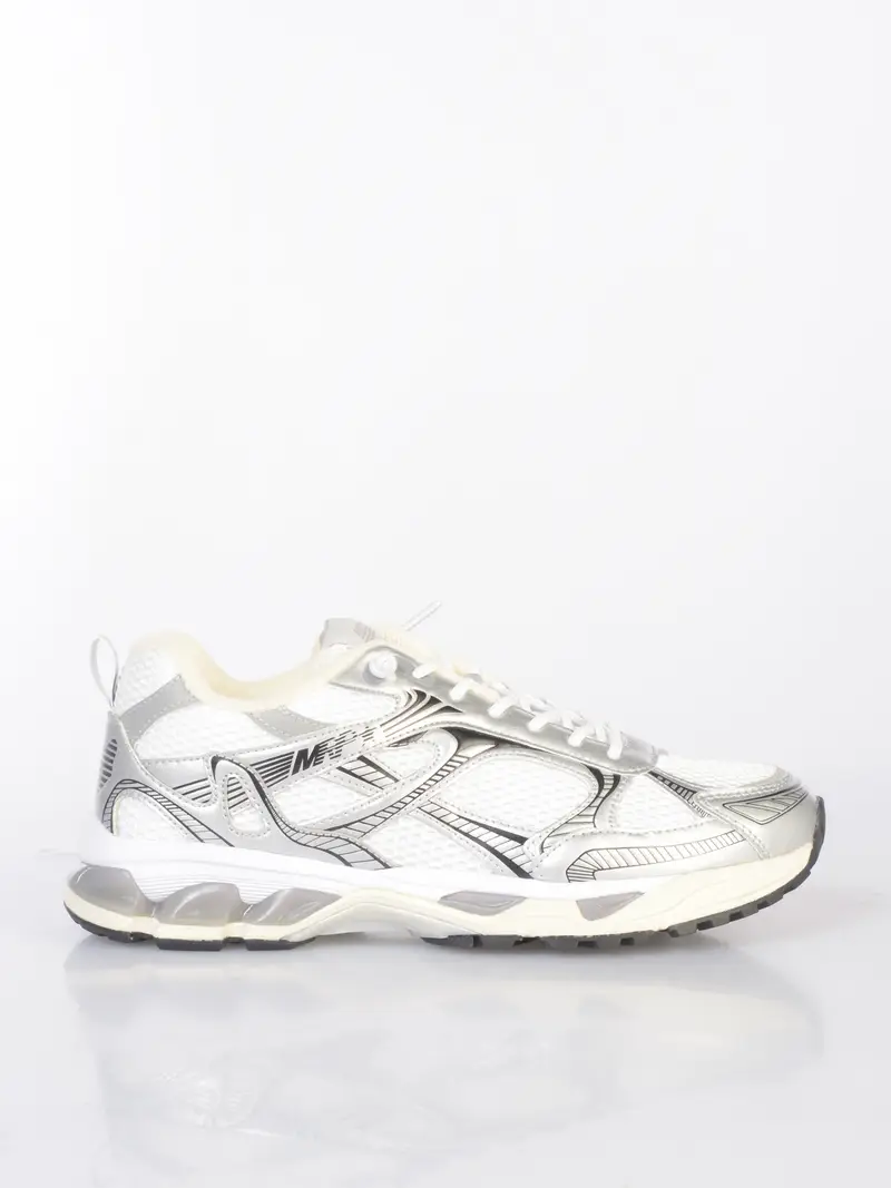 sneaker da uomo Mrp Star Melrose in vera pelle con inserti Bianco