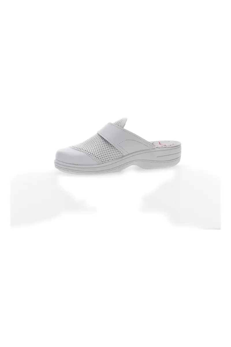 Ciabatte Da Lavoro Bianche In Vera Pelle Mrs Chef 1568 [BIANCO] miniatura 4