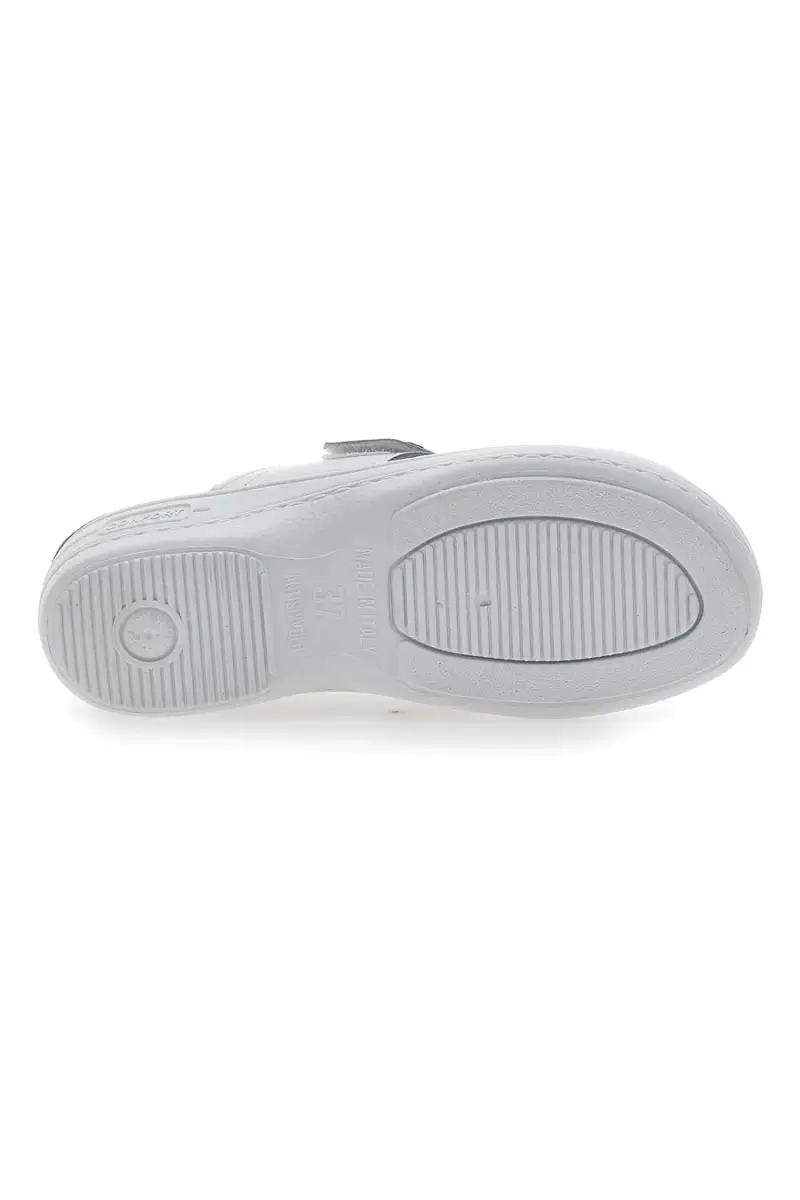 Ciabatte Da Lavoro Bianche In Vera Pelle Mrs Chef 1568 [BIANCO] miniatura 5