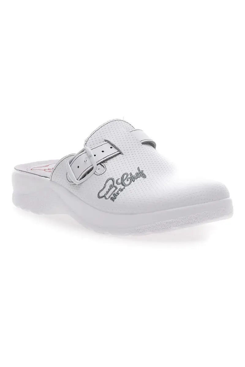 Ciabatte Professionali In Vera Pelle Made In Italy Bianche MRs Chef 8005 [BIANCO] miniatura 2