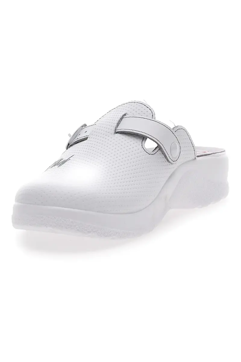 Ciabatte Professionali In Vera Pelle Made In Italy Bianche MRs Chef 8005 [BIANCO] miniatura 3