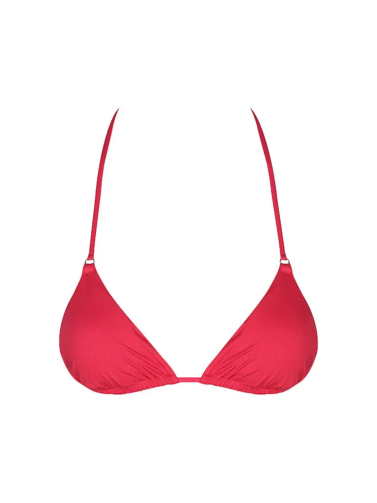 Top bikini a triangolo da donna rosso | 36