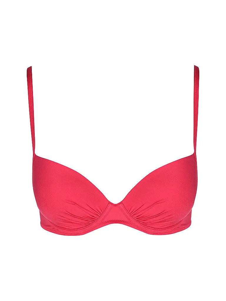 Top bikini da donna con coppe Basic rosso | 34