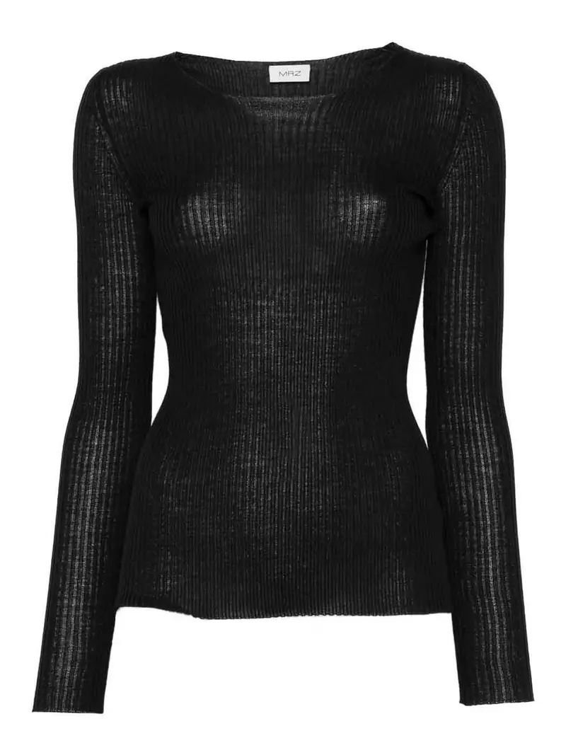 Maglione Girocollo In Lana Nero