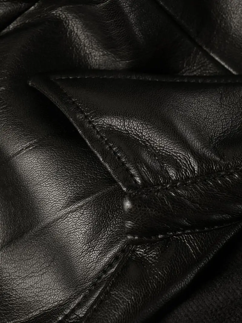 Abito nero spalmato plissè miniatura 3