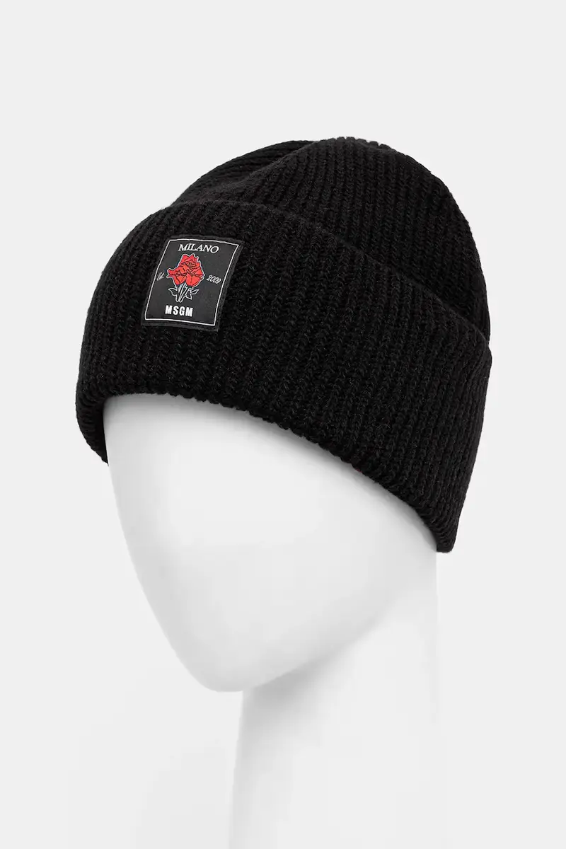 berretto in lana colore nero 3940ML08.257754 miniatura 2