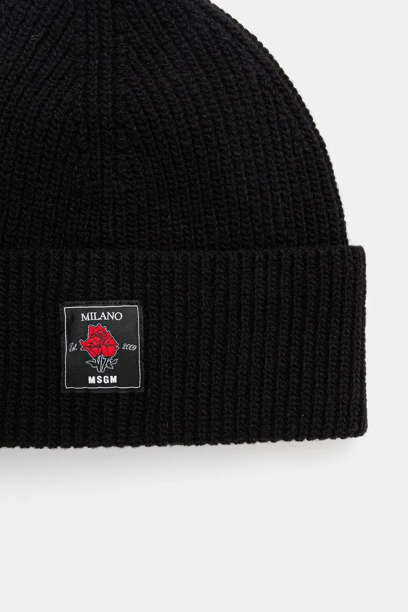 berretto in lana colore nero 3940ML08.257754 miniatura 3