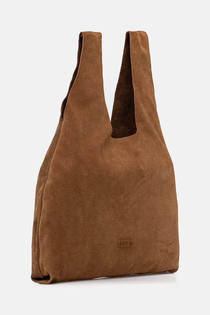 borsa in pelle scamosciata colore marrone 3941MDZ65.966 miniatura 2