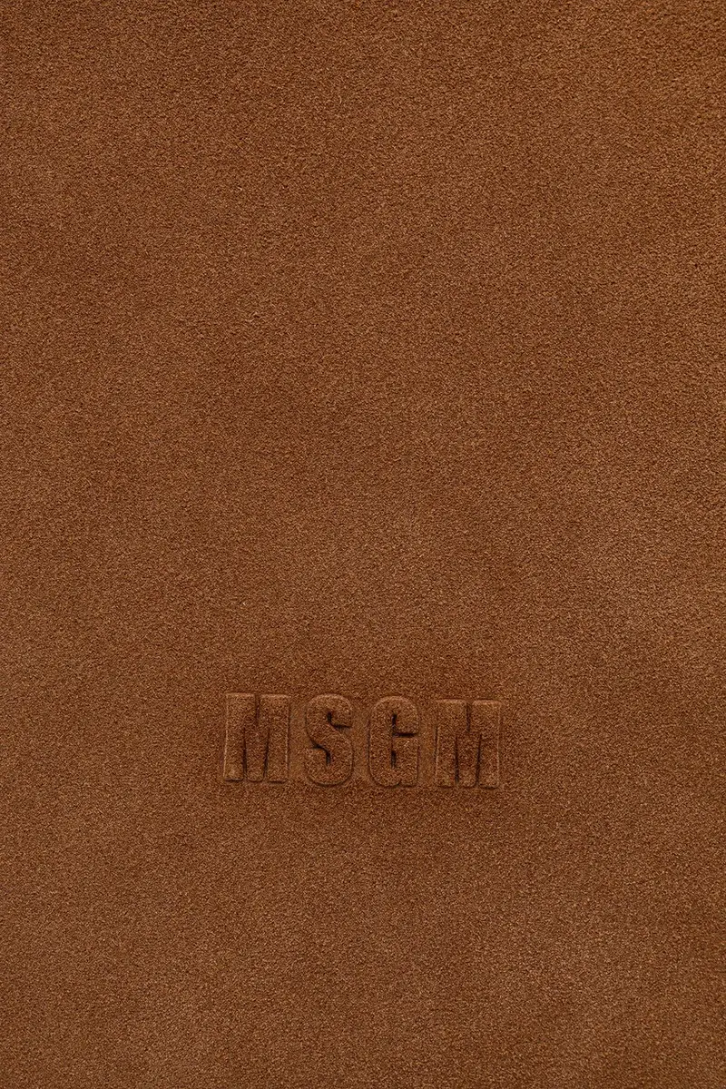 borsa in pelle scamosciata colore marrone 3941MDZ65.966 miniatura 4