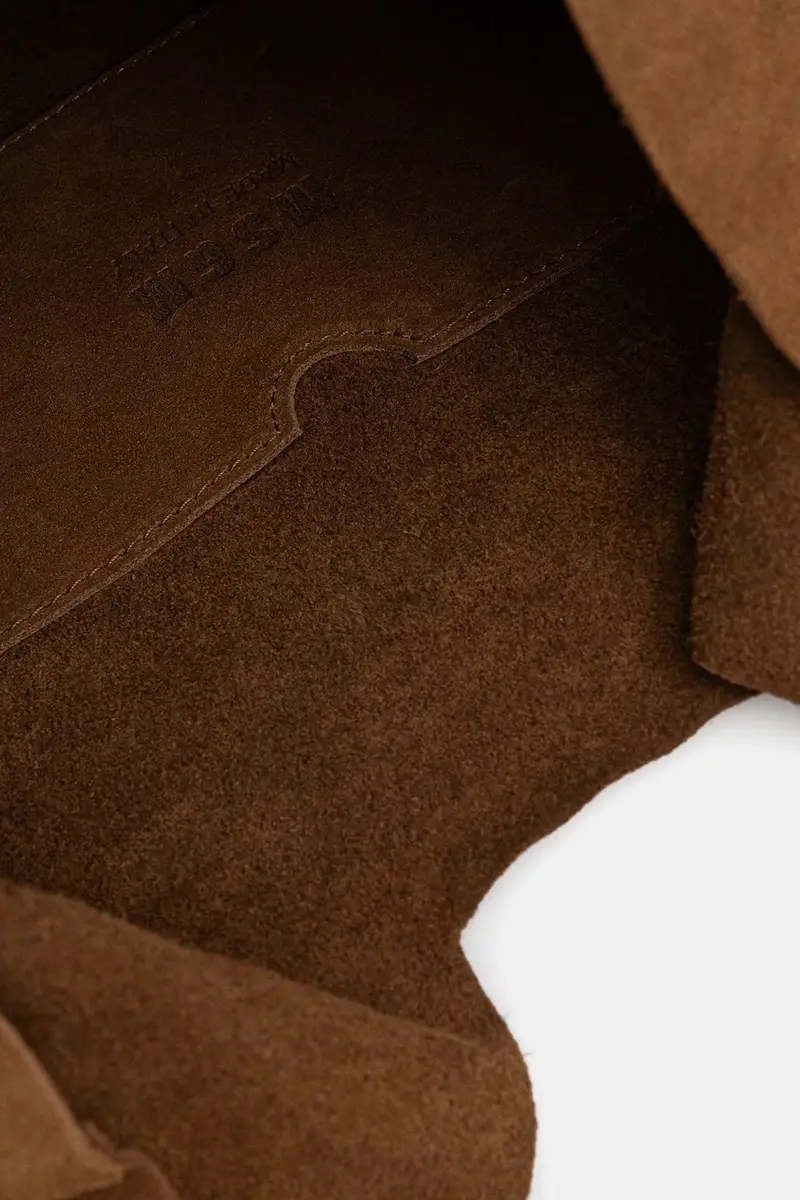 borsa in pelle scamosciata colore marrone 3941MDZ65.966 miniatura 5