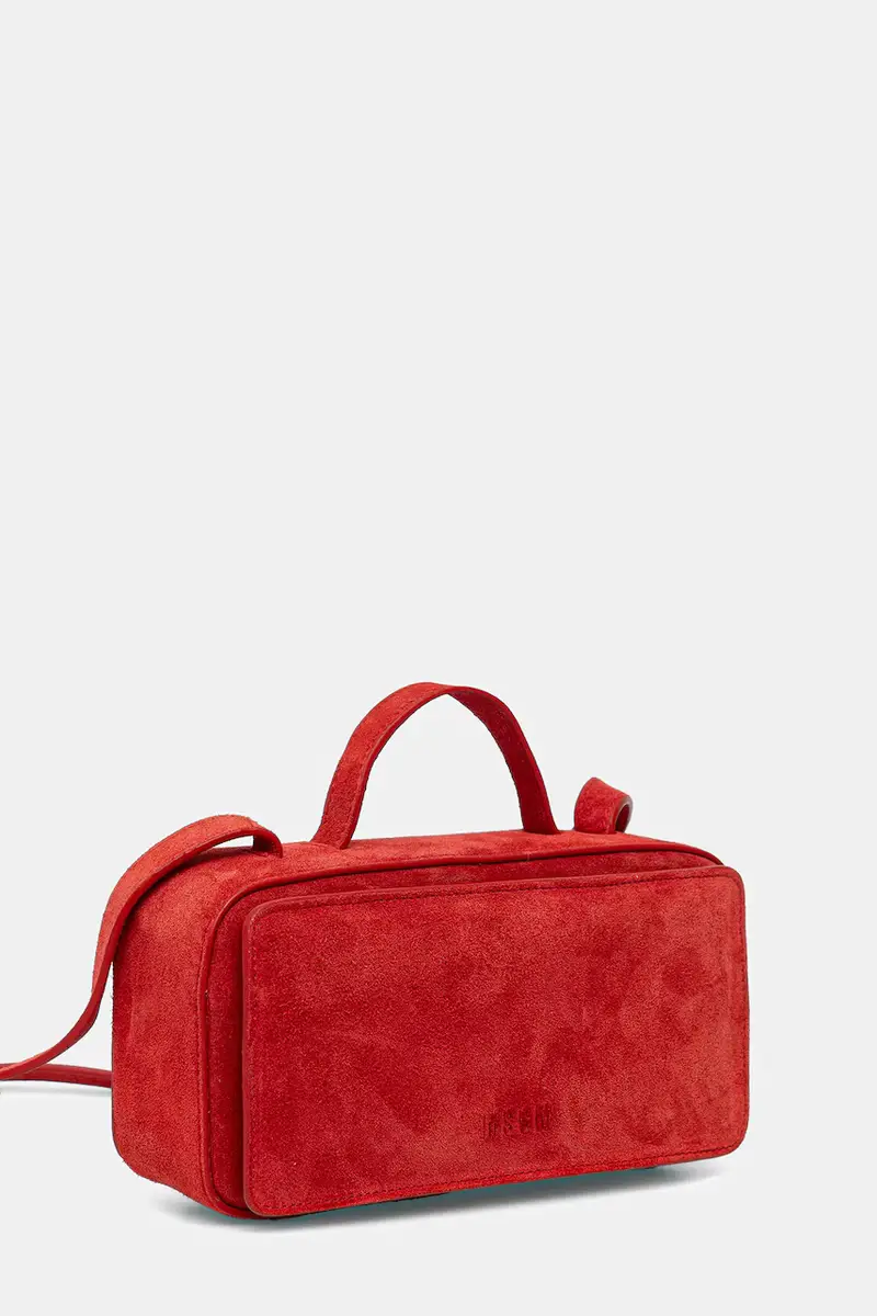 borsa in pelle scamosciata colore rosso 3941MDZ58.966 miniatura 2