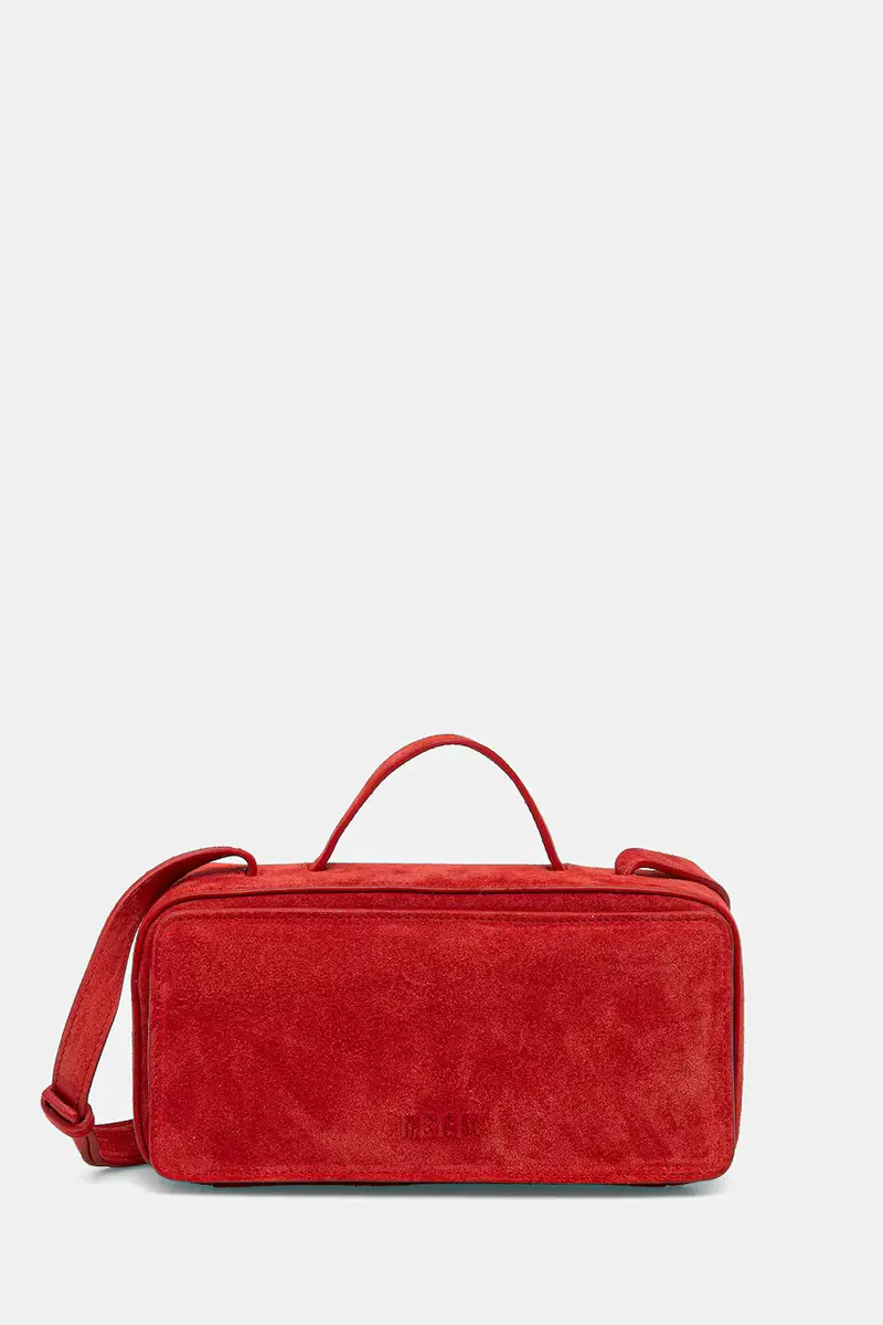 borsa in pelle scamosciata colore rosso 3941MDZ58.966