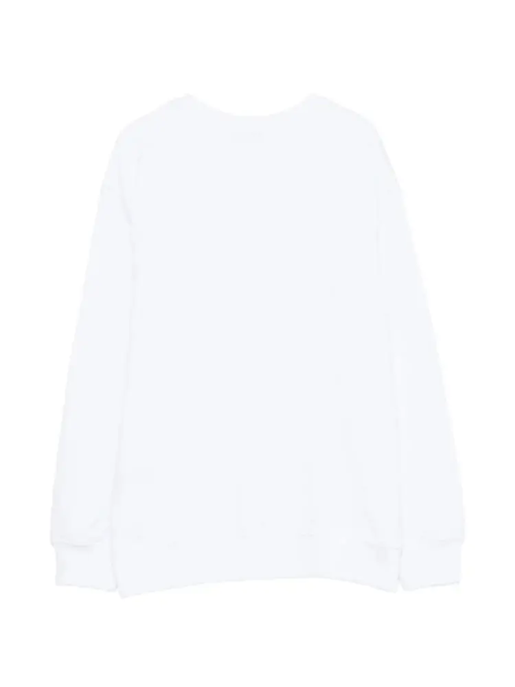 Msgm felpa bianca bambino maxi logo miniatura 2