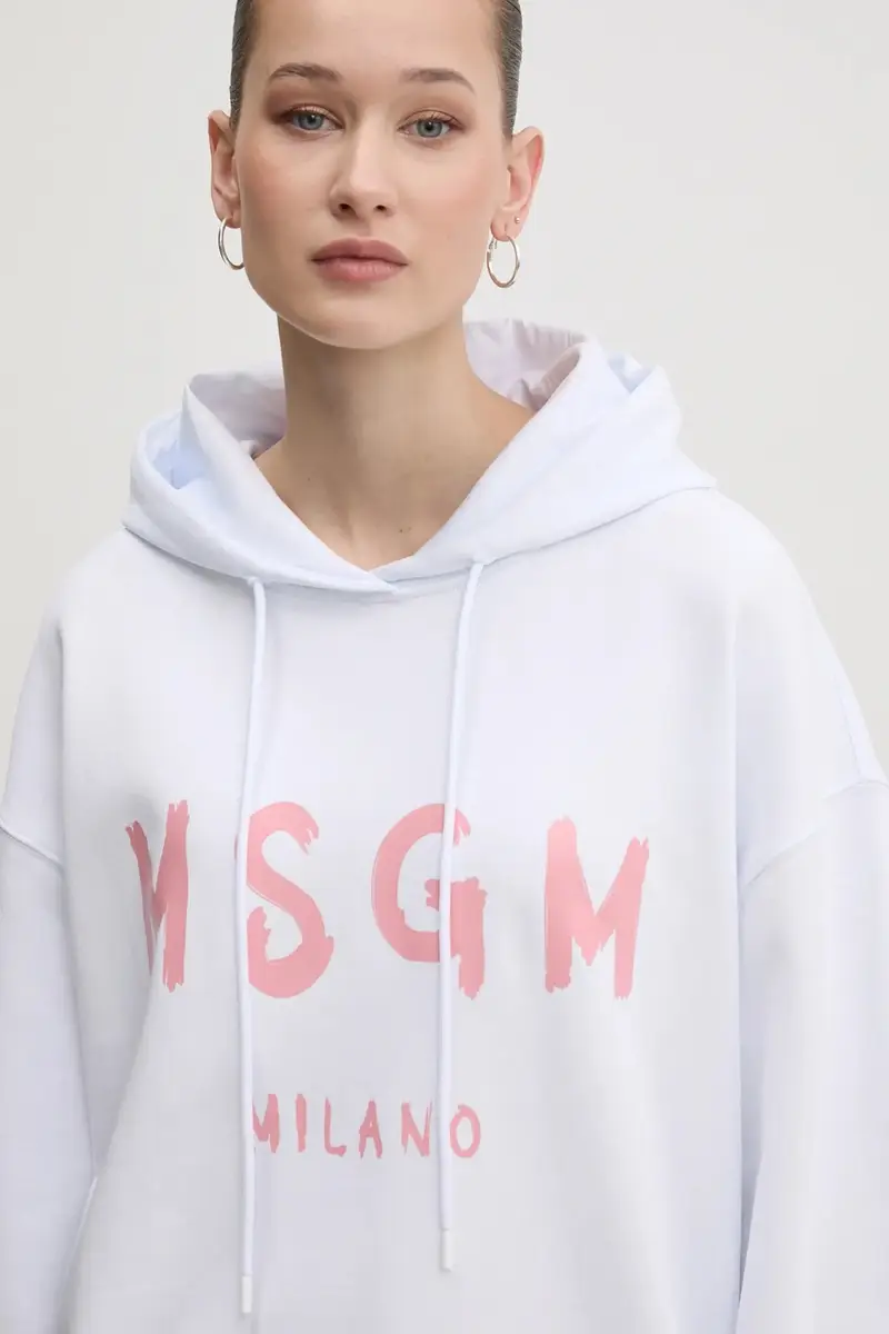 felpa in cotone donna colore bianco con cappuccio 3841MDM515.257000 miniatura 4