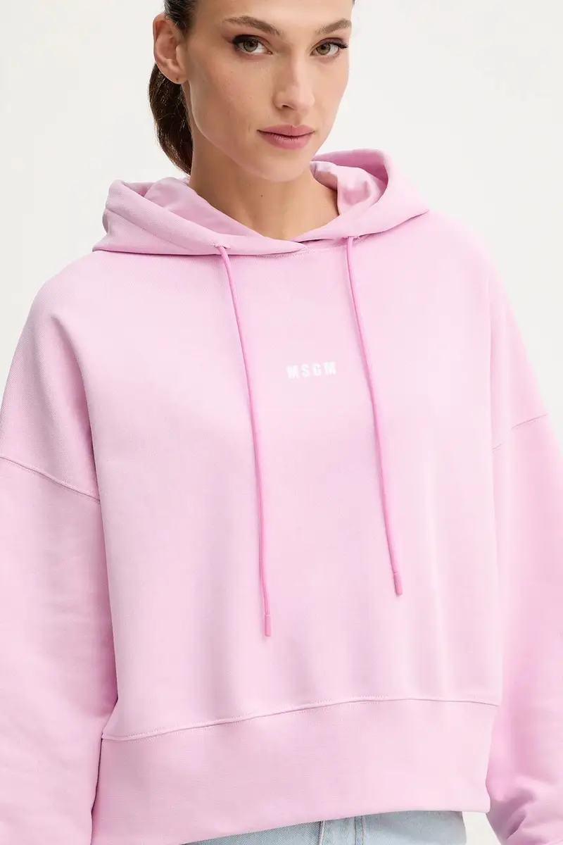 felpa in cotone donna colore rosa con cappuccio 3941MDM509.257799 miniatura 4