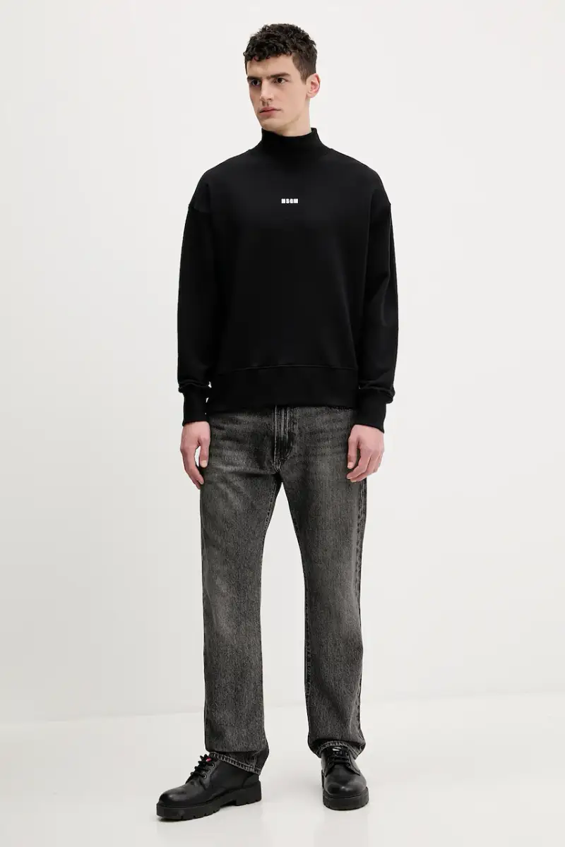 felpa in cotone Nero miniatura 2