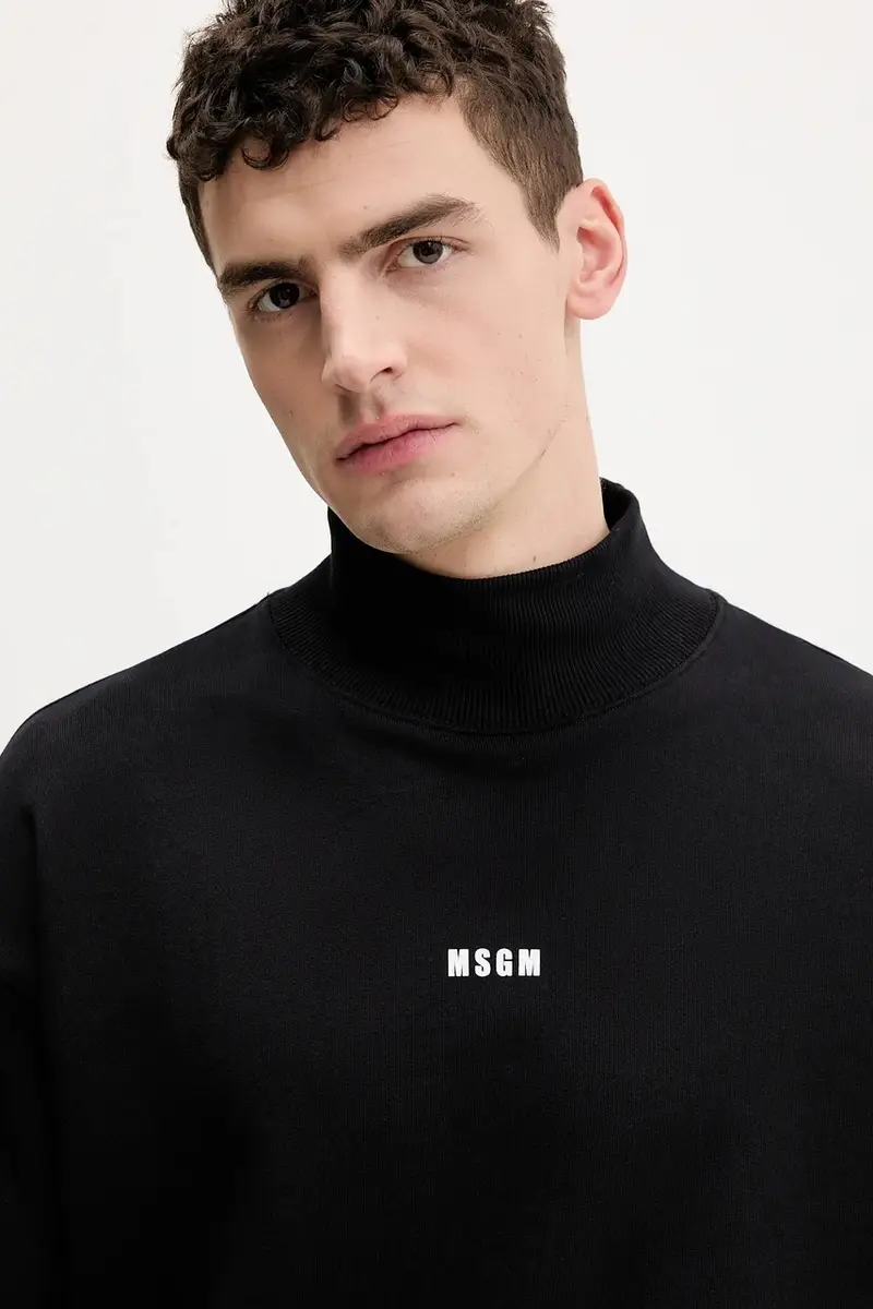 felpa in cotone Nero miniatura 4