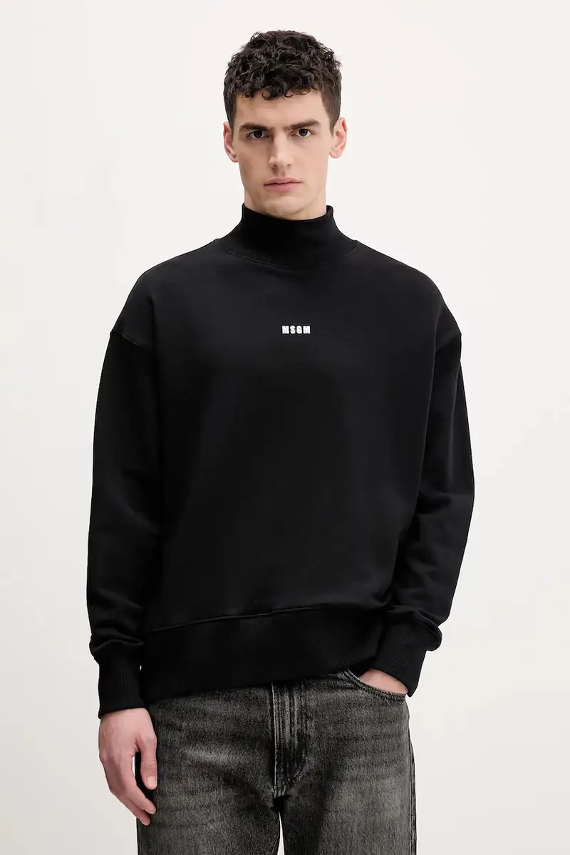 felpa in cotone Nero