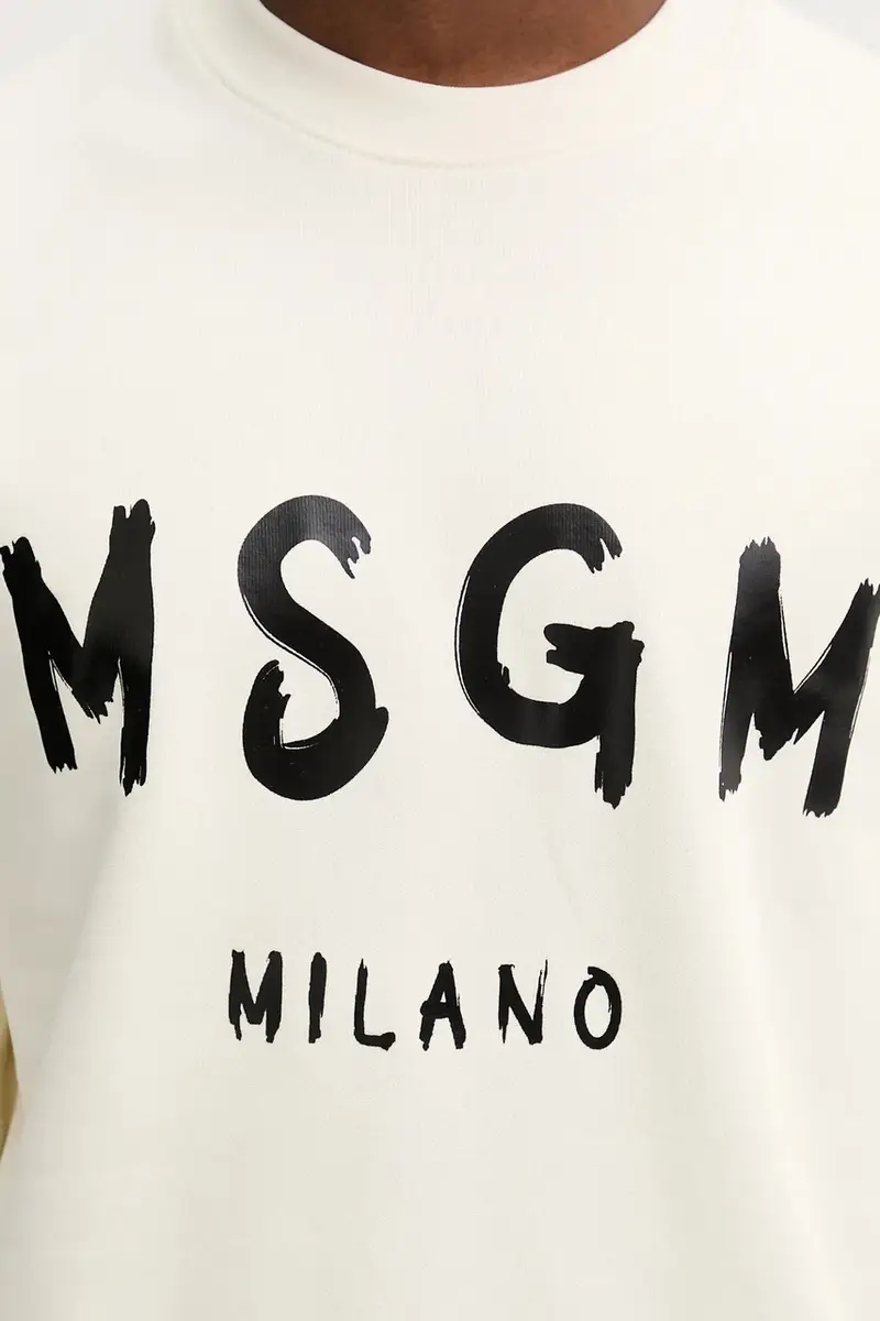 felpa in cotone uomo colore beige 2000MM513.300001 miniatura 5