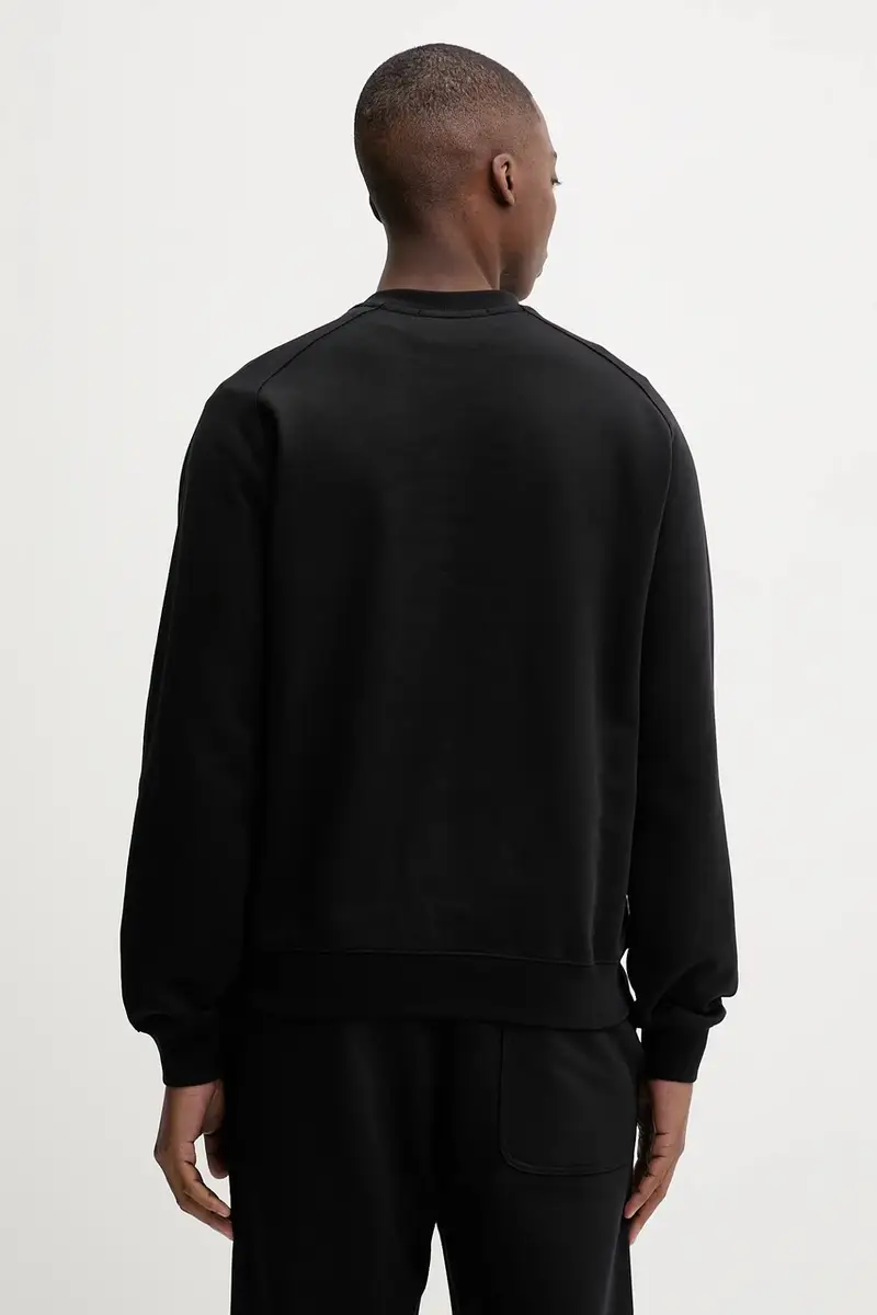 felpa in cotone uomo colore bianco 2000MM503.300000 Nero miniatura 3