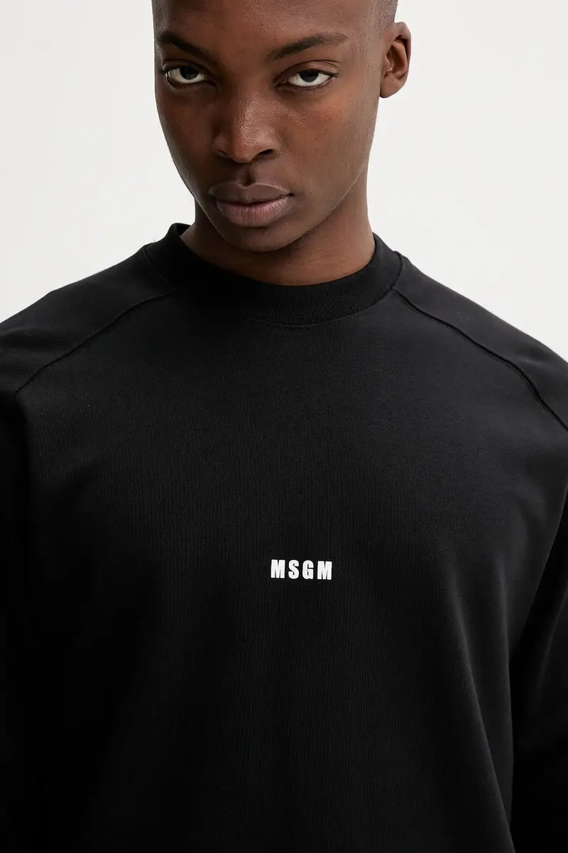 felpa in cotone uomo colore bianco 2000MM503.300000 Nero miniatura 4