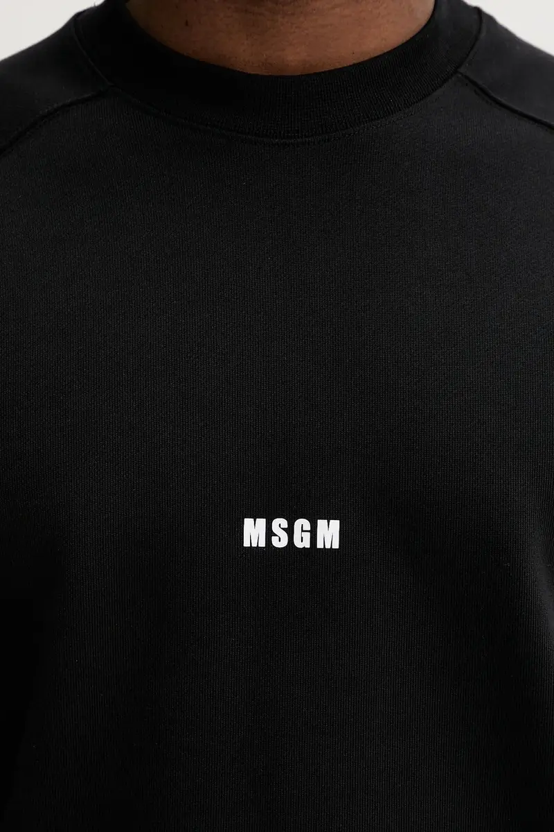 felpa in cotone uomo colore bianco 2000MM503.300000 Nero miniatura 5